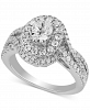 Diamond Oval Halo Engagement Ring (1-1/2 ct. t. w. ) in 14k White Gold