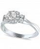 Diamond Cushion Halo Engagement Ring (5/8 ct. t. w. ) in 14k White Gold
