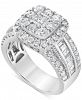 Diamond Cluster Halo Ring (2 ct. t. w. ) in 10k White Gold