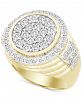 Men's Diamond Round Cluster Ring (3 ct. t. w. ) in 10k Gold