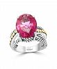 Effy Pink Topaz (6-7/8 ct. t. w) Ring in 18k Yellow Gold and Sterling Silver