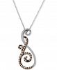Le Vian Chocolatier Diamond Swirl 18" Pendant Necklace (5/8 ct. t. w. ) in 14k White Gold