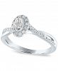 Diamond Oval Halo Engagement Ring (1/2 ct. t. w. ) in 14K White Gold