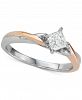 Diamond Princess Twist Engagement Ring (1/2 ct. t. w. ) in 14k White & Rose Gold