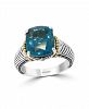 Effy Blue Topaz (3-1/2 ct. t. w. ) Ring in 18k Yellow Gold and Sterling Silver