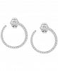 Diamond Small Front & Back Hoop Earrings (1/4 ct. t. w. ) in 10k White Gold, .58"