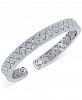 Diamond Crisscross Pattern Cuff Bangle Bracelet (1/3 ct. t. w. ) in Sterling Silver