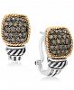 Balissima by Effy Diamond Pave Cluster Drop Earrings (1/3 ct. t. w. ) in Sterling Silver & 18k Gold
