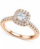 Diamond Halo Engagement Ring (1-1/6 ct. t. w. ) in 14k Rose Gold