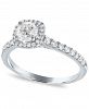 Diamond Halo Engagement Ring (1 ct. t. w. ) in 14k White Gold