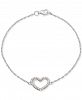 Giani Bernini Cubic Zirconia Heart Link Bracelet in Sterling Silver, Created for Macy's
