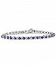Effy Sapphire (3-7/8 ct. t. w. ) & Diamond (1/4 ct. t. w. ) Tennis Bracelet in Sterling Silver
