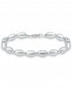 Giani Bernini Polished Oval Bead Link Bracelet in Sterling Silver, Created for Macy's