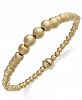 Signature Gold Diamond Accent Graduated Bead Bangle Bracelet in 14k Gold Over Resin, Created for Macy's