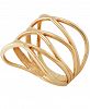 Multi-Row Crossover Statement Ring in 10k Gold