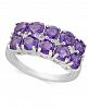 Amethyst (2 ct. t. w. ) & Diamond Accent Double Row Statement Ring in 14k White Gold