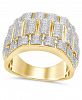 Men's Diamond Link Motif Ring (1 ct. t. w. ) in 14k Gold-Plated Sterling Silver