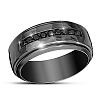 Need For Speed Black Sapphire Men's Stainless Steel Ring