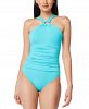 Bleu by Rod Beattie High-Neck Halter One-Piece Swimsuit Women's Swimsuit