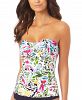 Anne Cole Paisley Floral Twist Strapless Tankini Top Women's Swimsuit