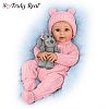 So Truly Real Arianna, My Snuggle Pup Vinyl Baby Doll And Plush Dog Set By Artist Sherry Rawn Featuring A Classic Cable Knit Sleeper & Magnetic Pacier