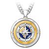 Wherever Life Takes You Compass Flip Pendant Necklace For Your Grandson Adorned With 18K Gold-Plated Accents Featuring A Unique Gyroscopic Design