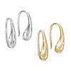 Dewdrops Of Style Set Featuring A Pair Of Sterling Silver And A Pair Of 18K Gold-Plated Earrings Featuring A Modern Design Without A Back Closure