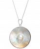 Cultured Blister Pearl (35mm) 18" Pendant Necklace in Sterling Silver