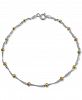 Giani Bernini Beaded Singapore Chain Bracelet in Sterling Silver & 18k Gold-Plate, Created for Macy's