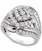 Diamond Openwork Cluster Ring (2 ct. t. w. ) in 10k White Gold