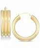 Signature Gold Diamond Accent Triple Hoop Earrings, Created for Macy's