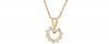 Cubic Zirconia Open Heart 18" Pendant Necklace in 14k Gold