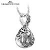 Disney Tim Burton's The Nightmare Before Christmas Love Is Eternal Pendant Necklace Featuring An Infinity Design & Adorned With 12 Crystals