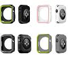 4 Pks Navor Shock-Proof and Anti-Scratch Case for Apple Watch Series 4/ Series 5 - Green/Pink/Gray/Gray-Green - 40MM