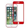 Navor iPhone 7 HD Crystal Clear 5D Tempered Glass Screen Protector, over 9H Hardness Bubble Free Soft Edge - Red