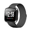 Small Stainless Steel Watch Band/ Bracelet Straps with Magnetic Closure for Fitbit Versa - Black
