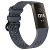 Water Resistant Soft TPU Silicone Replacement Sport Fitness Strap Wristbands For Fitbit Charge3 - Small / Army Blue