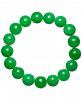 Dyed Green Jade (12mm) Beaded Stretch Bracelet