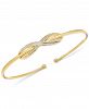 Wrapped Diamond Infinity Bangle Bracelet (1/6 ct. t. w. ) in 14k Gold-Plated Sterling Silver, Created for Macy's