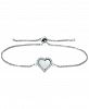 Giani Bernini Mother-of-Pearl & Cubic Zirconia Heart Bolo Bracelet in Sterling Silver, Created for Macy's