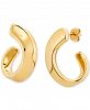 Polished Spiral Hoop Earrings in 14k Gold