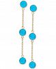 Effy Turquoise (5mm) Drop Earrings in 14k Gold