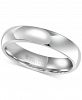 Triton Men's White Tungsten Carbide Ring, Dome Wedding Band (5mm)