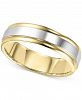 Men's Two-Tone Polished Band in 14k Gold & White Gold