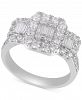 Diamond Baguette Cluster Halo Ring (1-1/2 ct. t. w. ) in 14k White Gold