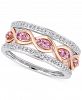 3-Pc. Set Pink Sapphire (1/3 ct. t. w. ) & Diamond (1/4 ct. t. w. ) Stack Rings in 14k Rose & White Gold