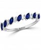 Effy Sapphire (5/8 ct. t. w. ) & Diamond (1/8 ct. t. w. ) Statement Ring in 14k White Gold