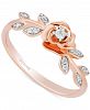 Enchanted Disney Fine Jewelry Diamond Belle Flower Ring (1/10 ct. t. w. ) in 14k Rose Gold