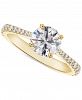 Portfolio by De Beers Forevermark Diamond Round-Cut Solitaire Tapered Pave Engagement Ring (1-1/10 ct. t. w. ) in 14k Gold