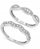 2-Pc. Diamond Bands (1/6 ct. t. w. ) in Sterling Silver